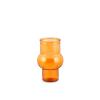 Vaso in vetro riciclato geometrico ambra cm 17