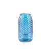 Vaso in vetro riciclato rombi blu cm 28