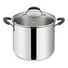 Pentola in acciaio inox con coperchio Tempra
