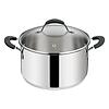 Casseruola in acciaio inox con coperchio Tempra