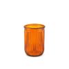 Vaso in vetro riciclato righe ambra cm 20