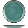 Set 6 piatti piani in stoneware azzurro Reactive cm 27