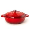 Casseruola a 2 manici in ghisa con coperchio cm 30