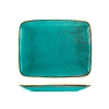 Set 6 piatti piani rettangolari in stoneware azzurro Reactive cm 29x23