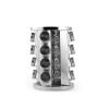 Porta spezie 16 barattoli in vetro con stand in acciaio inox