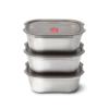 Set 3 lunchbox in acciaio inox Steel Food Box Small 0,6 litri