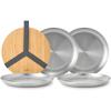 Set 4 piatti in acciaio inox Picnic Plate