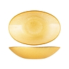 Centrotavola ovale in vetro effetto glitter Charme Gold cm 31,5x21,5