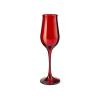 Set 6 calici flute Wavy rosso