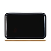 Vassoio rettangolare in acciaio inox nero cm 40x25