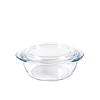 Casseruola in vetro borosilicato con coperchio