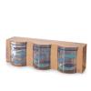 Set 3 bicchieri in vetro decorato Salina cl 25