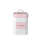 Barattolo Contenitore da Cucina in Metallo Rosa