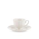 Set 6 tazzine da caffè con piattino Blanc