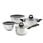 Batteria pentole 8 pezzi in acciaio inox Avant