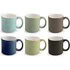 Set 12 tazze mug in stoneware bicolor