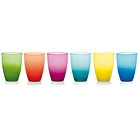 Set 6 bicchieri acqua colorati Fonte