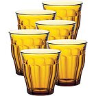 Set 6 bicchieri acqua Picardie ambra