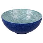Insalatiera in ceramica dolomite Baku blu e turchese