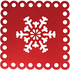 Set 2 tovagliette in feltro quadrate decoro natalizio