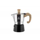 Caffettiera in alluminio Miss Moka Prestige Woody