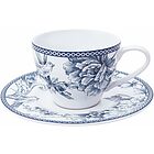 Set 4 tazze da tè in porcellana con piattino Kensington