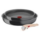 Set 2 padelle in alluminio ceramicato con manico amovibile Ingenio Vivissima cm 24-28