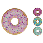 Set 4 sottobicchieri tondi in ceramica Donut