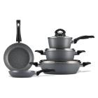 Batteria di pentole 8 pezzi in alluminio antiaderente Petragres Brooklyn Taste
