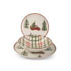 Servizio piatti in stoneware 12 pezzi Adventure