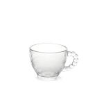 Set 6 tazze da thè cappuccino in vetro Pearls Aurea
