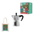 Caffettiera in alluminio Moka Express 3 tazze con shopper WWF