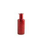 Vaso in vetro riciclato retrò rosso metallizzato cm 28