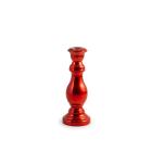 Candeliere in vetro riciclato rosso metallizzato cm 20