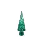 Albero di Natale in vetro riciclato verde metallizzato cm 43