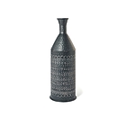 Vaso in alluminio finitura nero Chennai cm 19x57