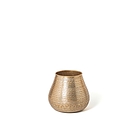 Vaso in alluminio finitura oro Chennai cm 22x20
