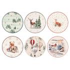 Sottopentola tondo in ceramica decoro natale cm 20 (fantasie assortite)