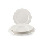 Servizio piatti in new bone china 18 pezzi Blanc