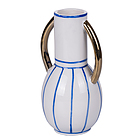 Vaso in porcellana Egeo bianco e blu con manici oro (5912556)