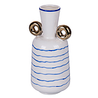 Vaso in porcellana Egeo bianco e blu con manici oro (5912558)