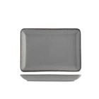 Set 6 piatti rettangolari in porcellana Pearl grigio cm 13x18