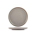Set 6 piattini pane in porcellana Pearl grigio cm 15