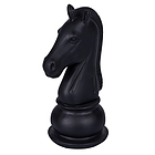 Cavallo scacchi decorativo in poliresina Chess nero