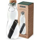 Bottiglia in vetro Eau Good Glass con tappo in sughero e filtro a carbone attivo 650 ml verde oliva