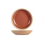 Set 6 piatti fondi in stoneware Gemme terracotta cm 20