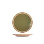 Set 6 piatti frutta in stoneware Gemme verde cm 20