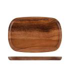 Piatto da portata ovale in legno di acacia cm 18x27