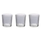 Set 3 bicchieri Light Pixel Sibilla trasparente cl 26,5