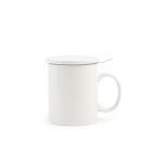 Tazza tisaniera in new bone china con filtro in acciaio inox cc 340 bianco